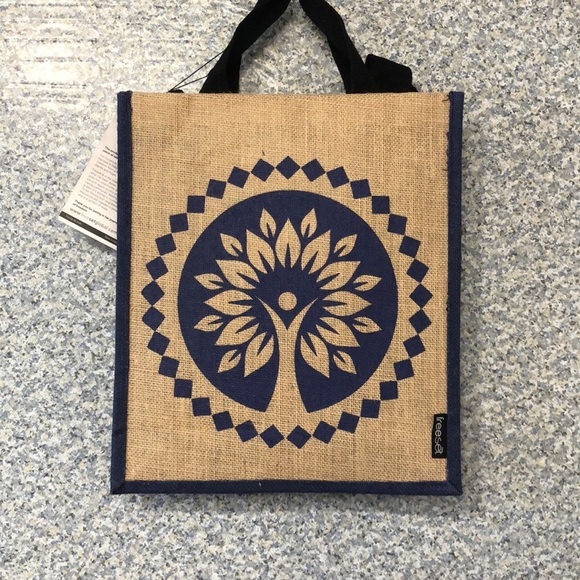 Freeset Woven Burlap Tote Bag - Picture 7 of 7